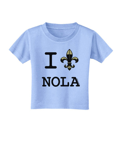 I Love NOLA Fleur de Lis Toddler T-Shirt-Toddler T-Shirt-TooLoud-Aquatic-Blue-2T-Davson Sales