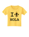 I Love NOLA Fleur de Lis Toddler T-Shirt-Toddler T-Shirt-TooLoud-Yellow-2T-Davson Sales