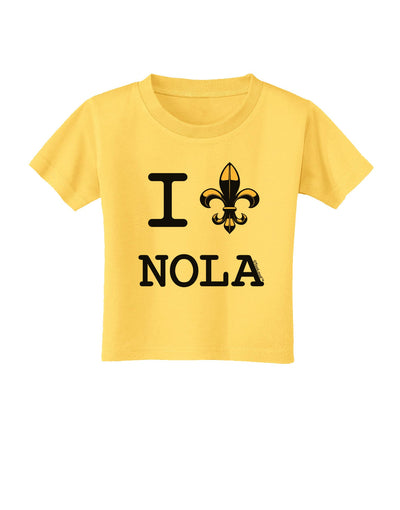 I Love NOLA Fleur de Lis Toddler T-Shirt-Toddler T-Shirt-TooLoud-Yellow-2T-Davson Sales