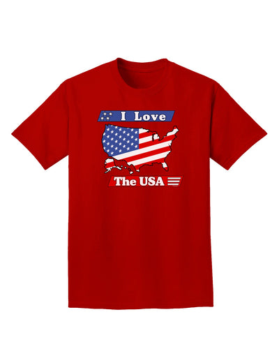 I Love The USA Adult Dark T-Shirt-Mens T-Shirt-TooLoud-Red-Small-Davson Sales