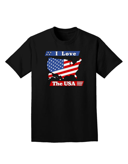 I Love The USA Adult Dark T-Shirt-Mens T-Shirt-TooLoud-Black-Small-Davson Sales