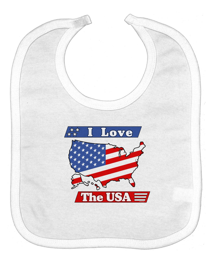 I Love The USA Baby Bib