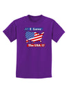 I Love The USA Childrens Dark T-Shirt-Childrens T-Shirt-TooLoud-Purple-X-Small-Davson Sales