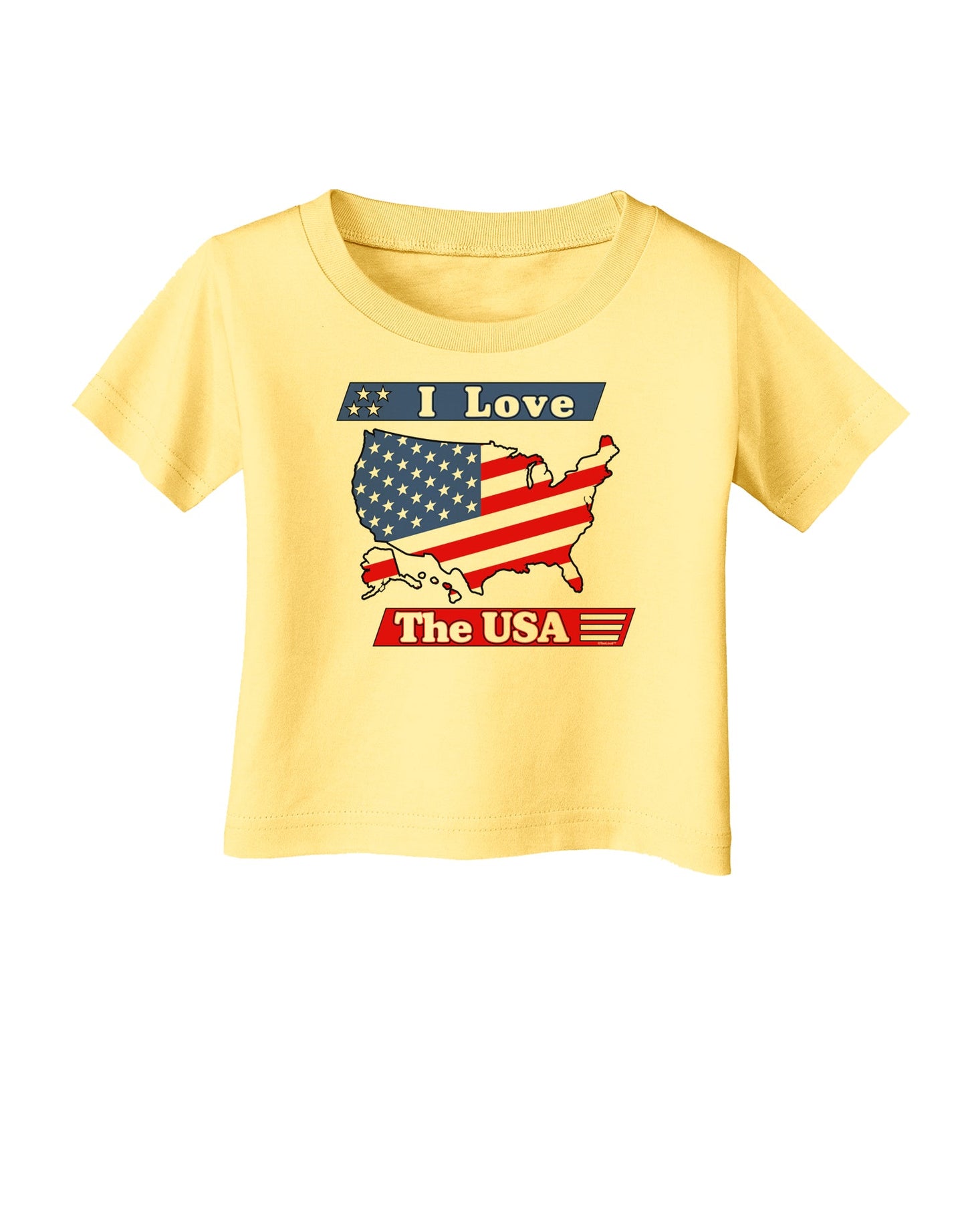 I Love The USA Infant T-Shirt-Infant T-Shirt-TooLoud-Daffodil-Yellow-06-Months-Davson Sales