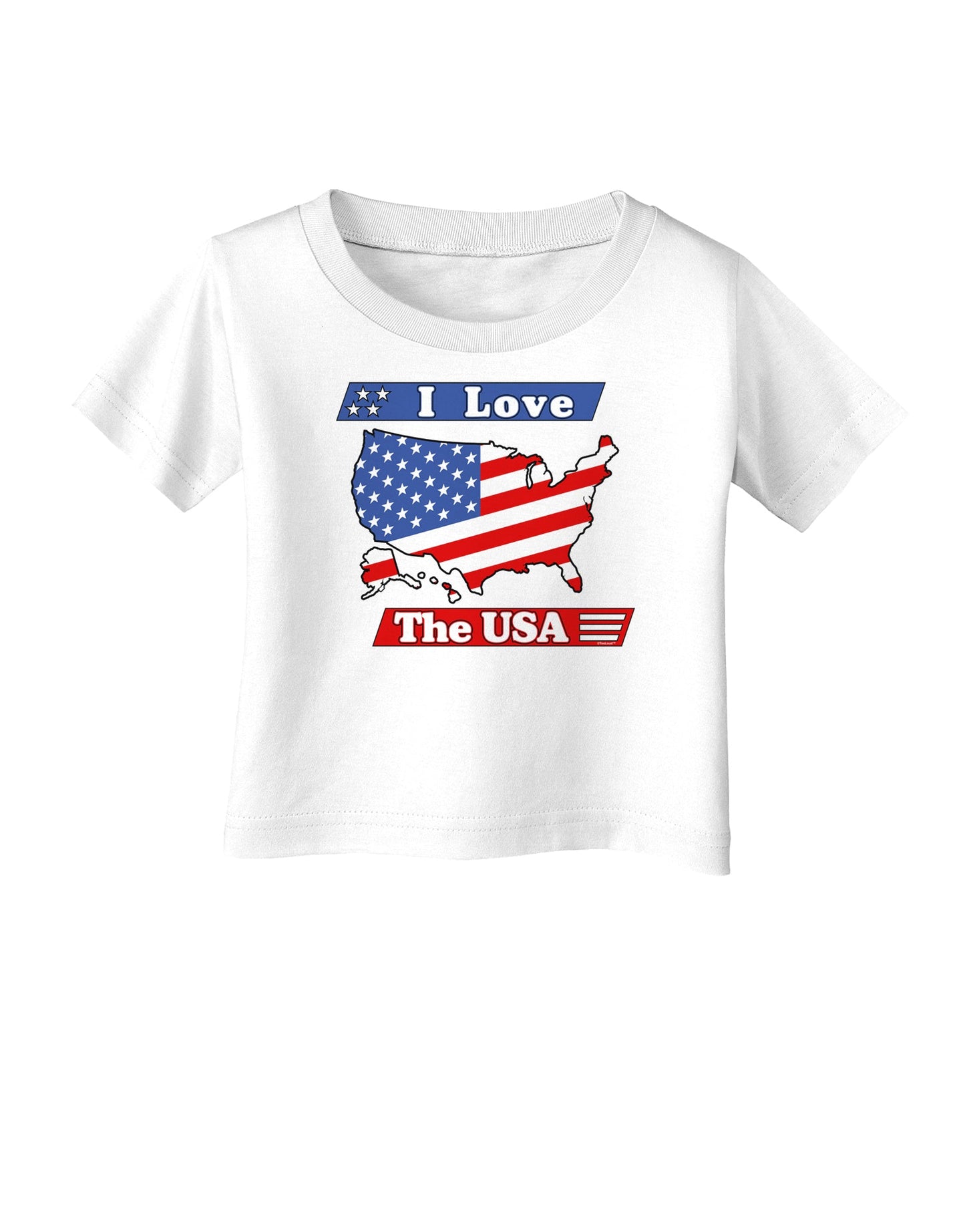 I Love The USA Infant T-Shirt-Infant T-Shirt-TooLoud-White-06-Months-Davson Sales