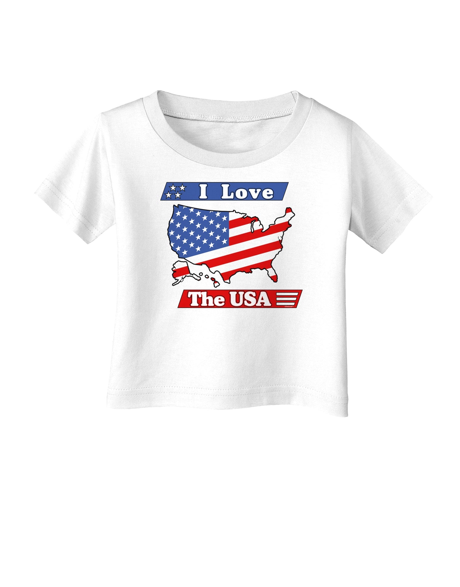 I Love The USA Infant T-Shirt-Infant T-Shirt-TooLoud-White-06-Months-Davson Sales