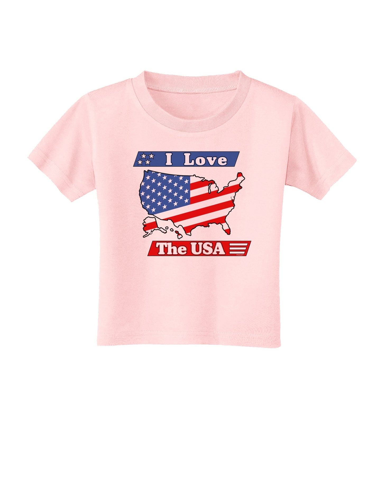 I Love The USA Toddler T-Shirt-Toddler T-Shirt-TooLoud-Light-Pink-2T-Davson Sales