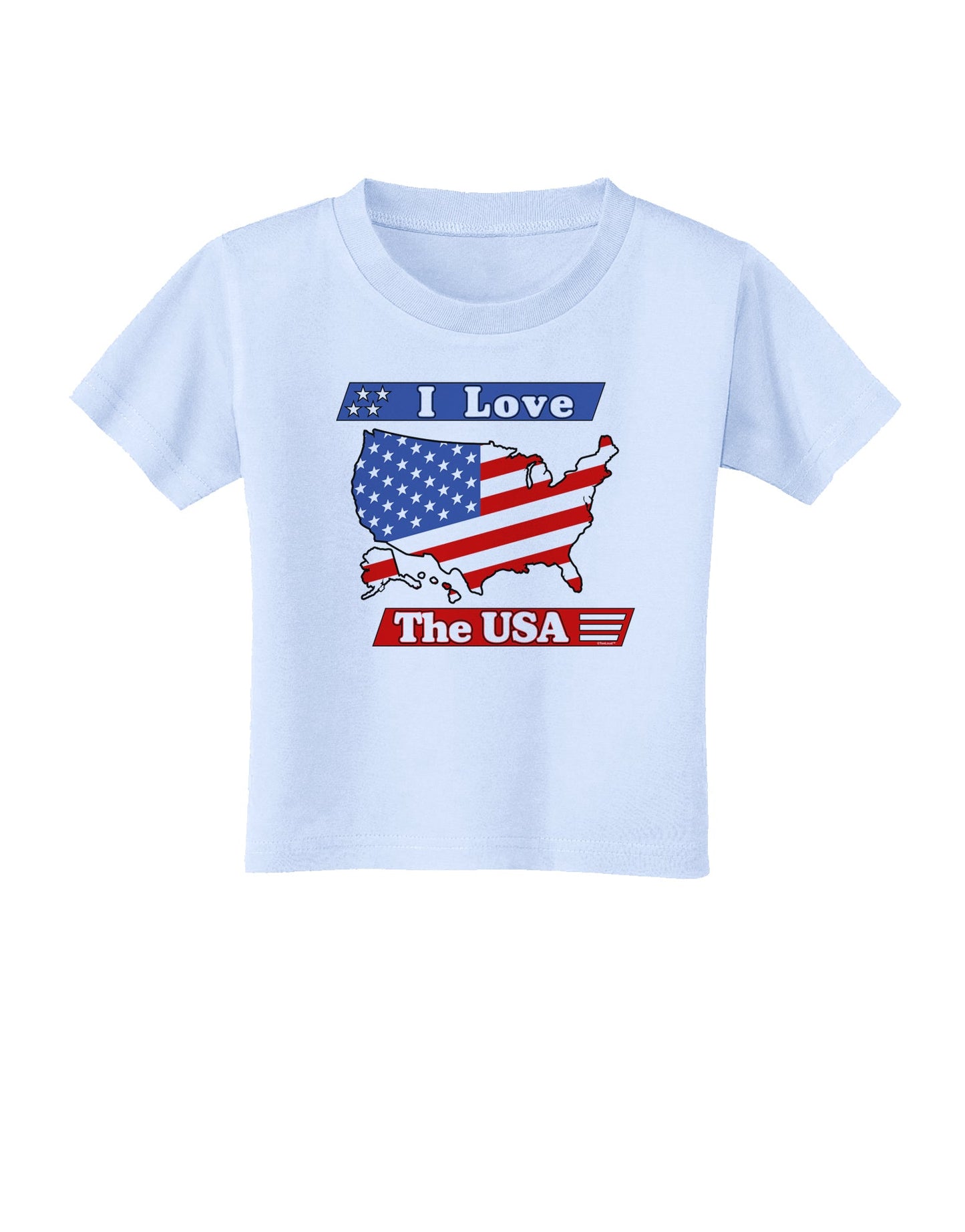 I Love The USA Toddler T-Shirt-Toddler T-Shirt-TooLoud-Light-Blue-2T-Davson Sales