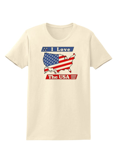 I Love The USA Womens T-Shirt-Womens T-Shirt-TooLoud-Natural-X-Small-Davson Sales