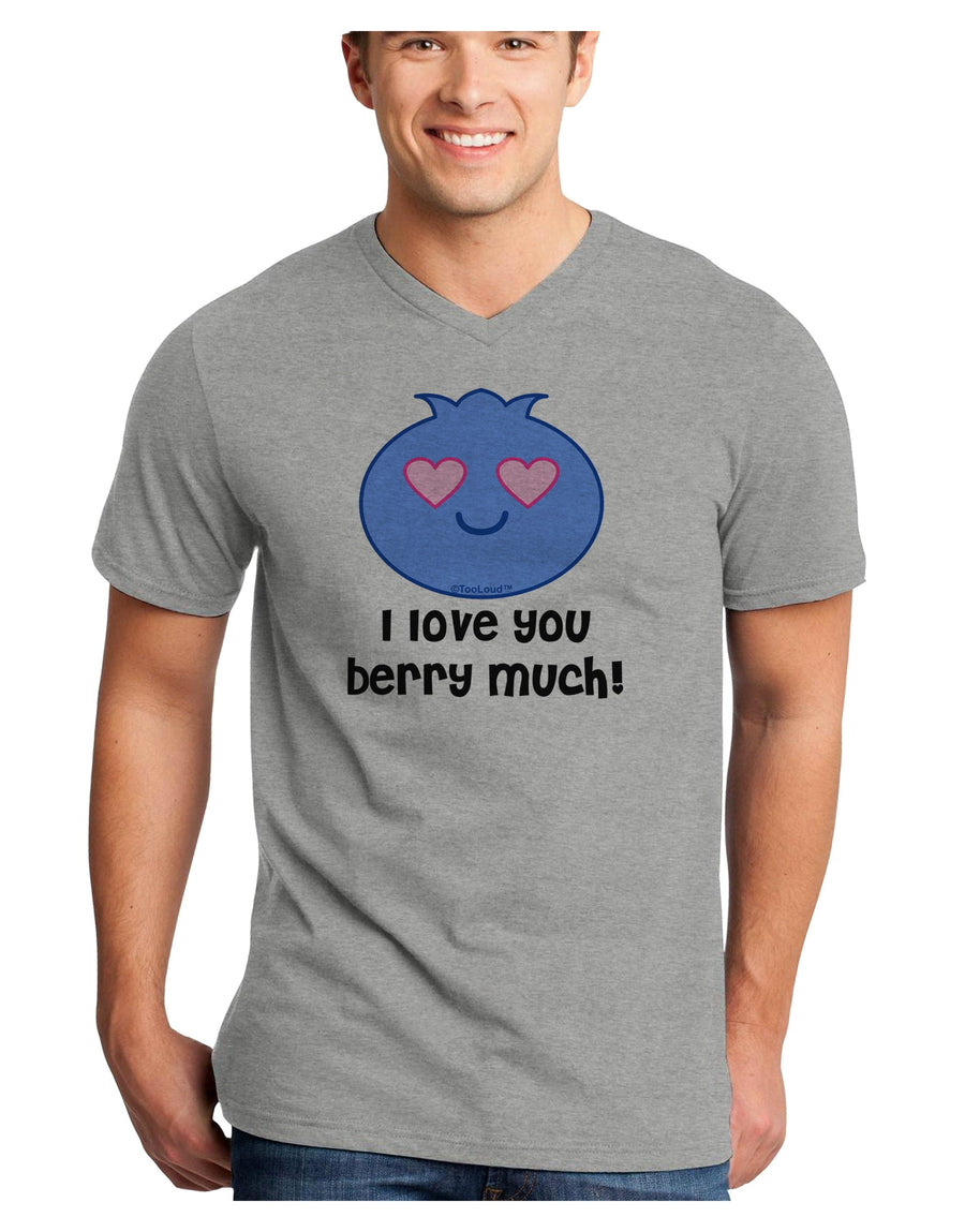 I Love You Berry Much Adult V-Neck T-shirt by TooLoud-Mens V-Neck T-Shirt-TooLoud-White-Small-Davson Sales