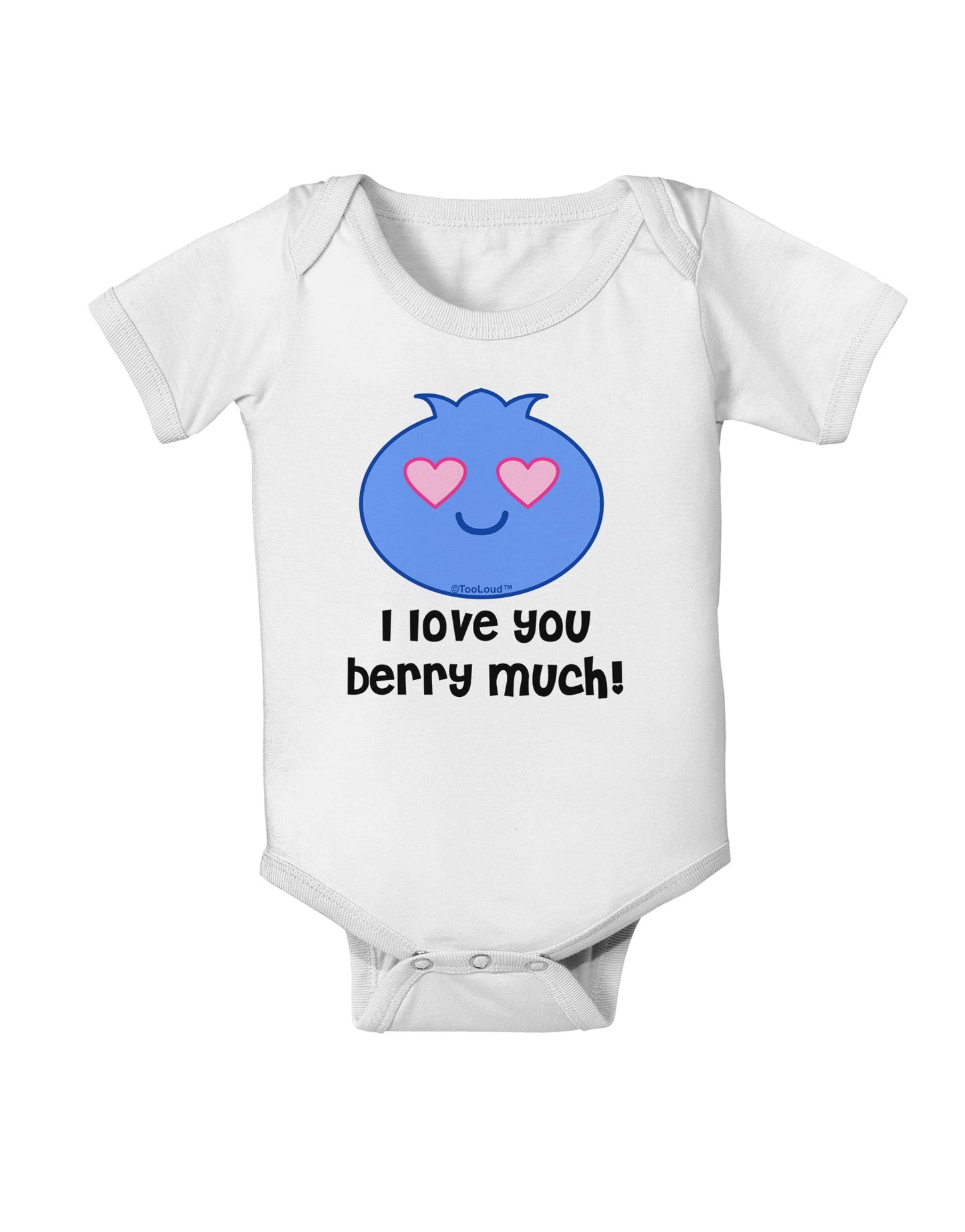 I Love You Berry Much Baby Romper Bodysuit by TooLoud-Baby Romper-TooLoud-White-06-Months-Davson Sales