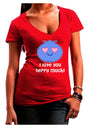 I Love You Berry Much Juniors V-Neck Dark T-Shirt by TooLoud-Womens V-Neck T-Shirts-TooLoud-Red-Juniors Fitted Small-Davson Sales