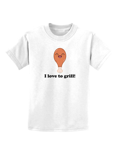 I Love to Grill Childrens T-Shirt-Childrens T-Shirt-TooLoud-White-X-Small-Davson Sales