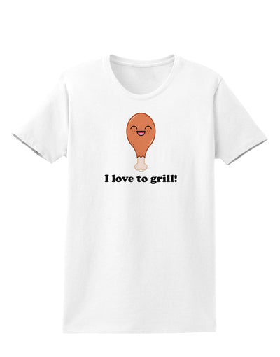 I Love to Grill Womens T-Shirt-Womens T-Shirt-TooLoud-White-X-Small-Davson Sales