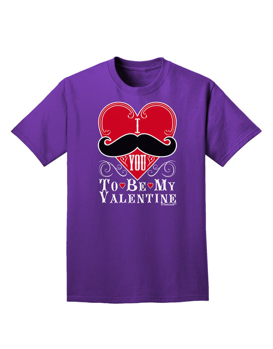 I Mustache You To Be My Valentine Adult Dark T-Shirt-Mens T-Shirt-TooLoud-Purple-Small-Davson Sales