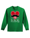 I Mustache You To Be My Valentine Adult Long Sleeve Dark T-Shirt-TooLoud-Kelly-Green-Small-Davson Sales