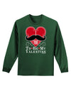 I Mustache You To Be My Valentine Adult Long Sleeve Dark T-Shirt-TooLoud-Dark-Green-Small-Davson Sales