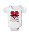 I Mustache You To Be My Valentine Baby Romper Bodysuit-Baby Romper-TooLoud-White-06-Months-Davson Sales