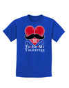 I Mustache You To Be My Valentine Childrens Dark T-Shirt-Childrens T-Shirt-TooLoud-Royal-Blue-X-Small-Davson Sales