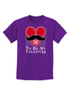 I Mustache You To Be My Valentine Childrens Dark T-Shirt-Childrens T-Shirt-TooLoud-Purple-X-Small-Davson Sales