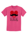 I Mustache You To Be My Valentine Childrens T-Shirt-Childrens T-Shirt-TooLoud-Sangria-X-Small-Davson Sales