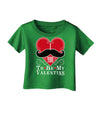 I Mustache You To Be My Valentine Infant T-Shirt Dark-Infant T-Shirt-TooLoud-Clover-Green-06-Months-Davson Sales