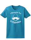 I Mustache You To Eggsplain Easter Womens Dark T-Shirt - Ladies-TooLoud-Turquoise-X-Small-Davson Sales