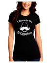 I Mustache You To Eggsplain Juniors Crew Dark T-Shirt-T-Shirts Juniors Tops-TooLoud-Black-Juniors Fitted Small-Davson Sales