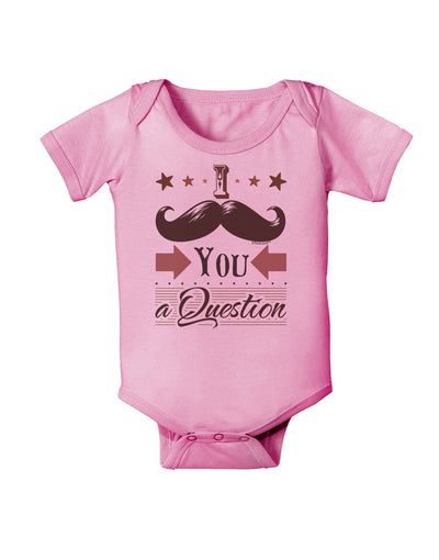 I Mustache You a Question Baby Romper Bodysuit-Baby Romper-TooLoud-Light-Pink-06-Months-Davson Sales