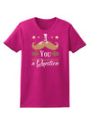 I Mustache You a Question Womens Dark T-Shirt-TooLoud-Hot-Pink-Small-Davson Sales