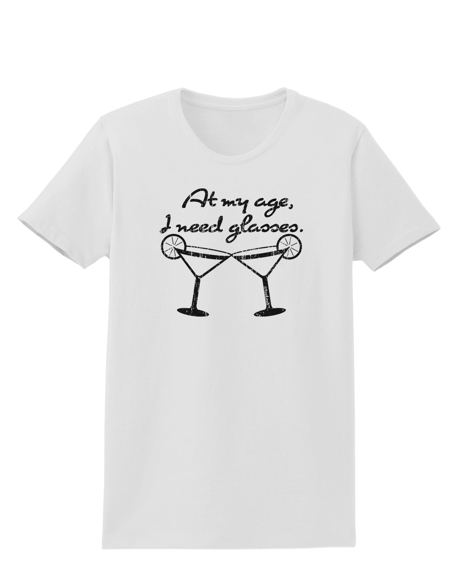 I Need Glasses - Margarita Distressed Womens T-Shirt by TooLoud-Womens T-Shirt-TooLoud-White-X-Small-Davson Sales