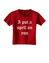 I Put A Spell On You Halloween - Text Toddler T-Shirt Dark-Toddler T-Shirt-TooLoud-Clover-Green-2T-Davson Sales