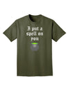 I Put A Spell On You Witches Cauldron Halloween Adult Dark T-Shirt-Mens T-Shirt-TooLoud-Military-Green-Small-Davson Sales