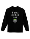 I Put A Spell On You Witches Cauldron Halloween Adult Long Sleeve Dark T-Shirt-TooLoud-Black-Small-Davson Sales