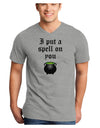 I Put A Spell On You Witches Cauldron Halloween Adult V-Neck T-shirt-Mens V-Neck T-Shirt-TooLoud-HeatherGray-Small-Davson Sales