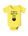 I Put A Spell On You Witches Cauldron Halloween Baby Romper Bodysuit-Baby Romper-TooLoud-Yellow-06-Months-Davson Sales