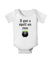 I Put A Spell On You Witches Cauldron Halloween Baby Romper Bodysuit-Baby Romper-TooLoud-White-06-Months-Davson Sales