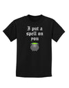 I Put A Spell On You Witches Cauldron Halloween Childrens Dark T-Shirt-Childrens T-Shirt-TooLoud-Black-X-Small-Davson Sales