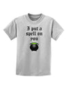 I Put A Spell On You Witches Cauldron Halloween Childrens T-Shirt-Childrens T-Shirt-TooLoud-AshGray-X-Small-Davson Sales