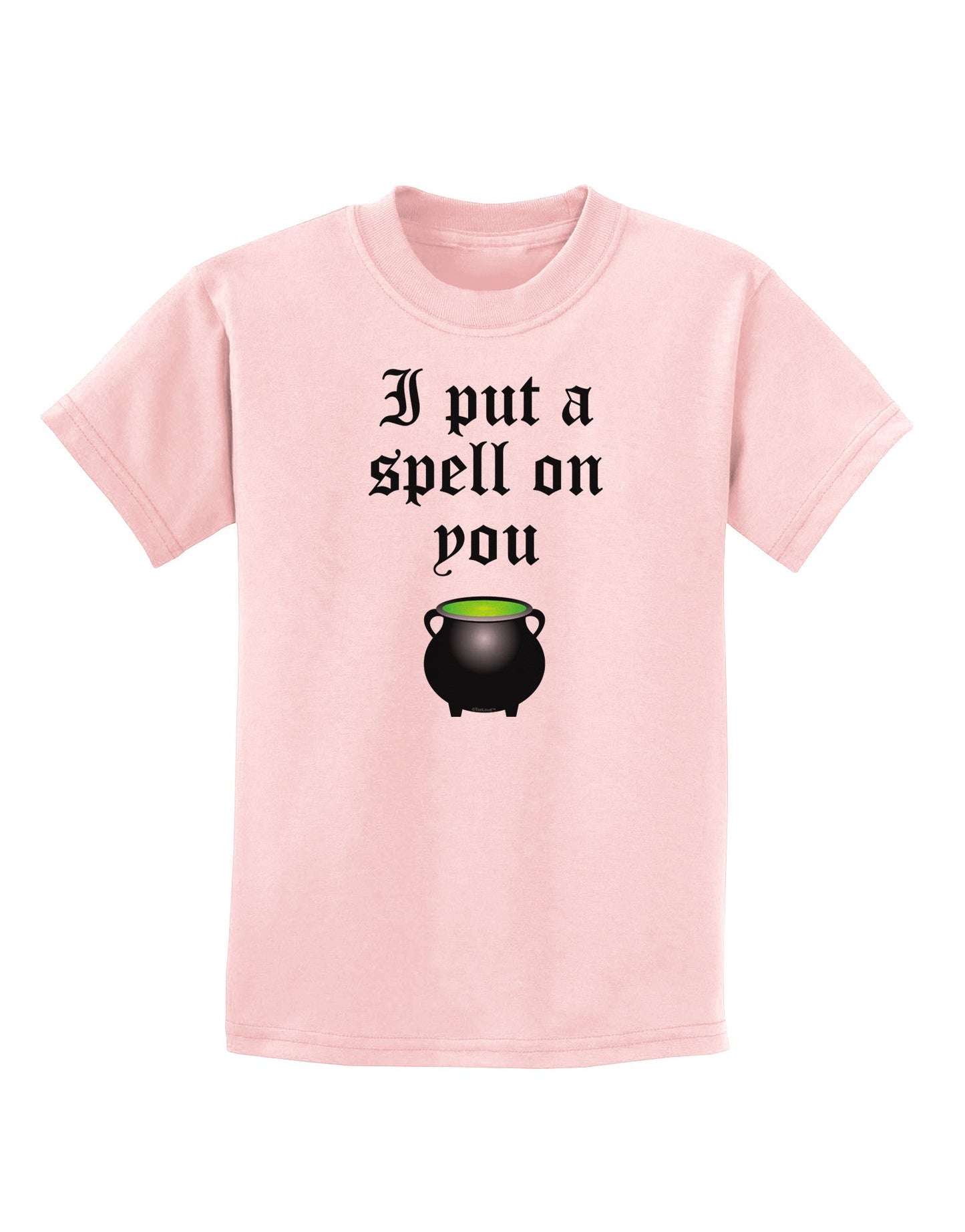 I Put A Spell On You Witches Cauldron Halloween Childrens T-Shirt-Childrens T-Shirt-TooLoud-PalePink-X-Small-Davson Sales