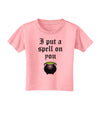 I Put A Spell On You Witches Cauldron Halloween Toddler T-Shirt-Toddler T-Shirt-TooLoud-Candy-Pink-2T-Davson Sales