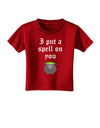 I Put A Spell On You Witches Cauldron Halloween Toddler T-Shirt Dark-Toddler T-Shirt-TooLoud-Clover-Green-2T-Davson Sales