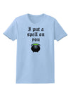 I Put A Spell On You Witches Cauldron Halloween Womens T-Shirt-Womens T-Shirt-TooLoud-Light-Blue-X-Small-Davson Sales