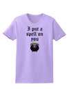 I Put A Spell On You Witches Cauldron Halloween Womens T-Shirt-Womens T-Shirt-TooLoud-Lavender-X-Small-Davson Sales