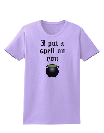 I Put A Spell On You Witches Cauldron Halloween Womens T-Shirt-Womens T-Shirt-TooLoud-Lavender-X-Small-Davson Sales