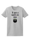 I Put A Spell On You Witches Cauldron Halloween Womens T-Shirt-Womens T-Shirt-TooLoud-AshGray-X-Small-Davson Sales