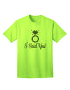 I Said Yes - Diamond Ring Adult T-Shirt-Mens T-Shirt-TooLoud-Neon-Green-Small-Davson Sales