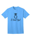 I Said Yes - Diamond Ring Adult T-Shirt-Mens T-Shirt-TooLoud-Aquatic-Blue-Small-Davson Sales