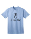 I Said Yes - Diamond Ring Adult T-Shirt-Mens T-Shirt-TooLoud-Light-Blue-Small-Davson Sales