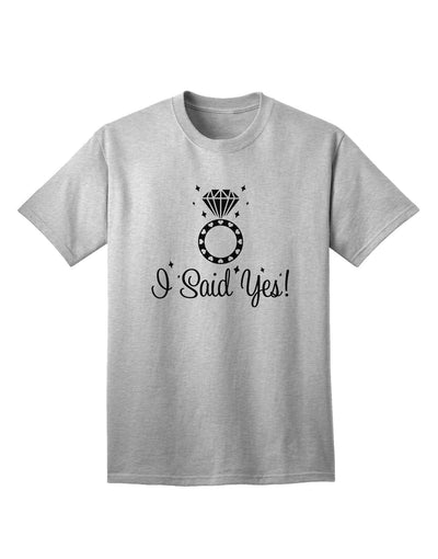 I Said Yes - Diamond Ring Adult T-Shirt-Mens T-Shirt-TooLoud-AshGray-Small-Davson Sales